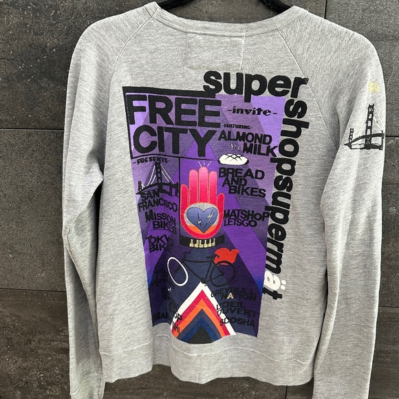 Free City Superman Limited Sweatshirt Size S - Picture 2 of 9